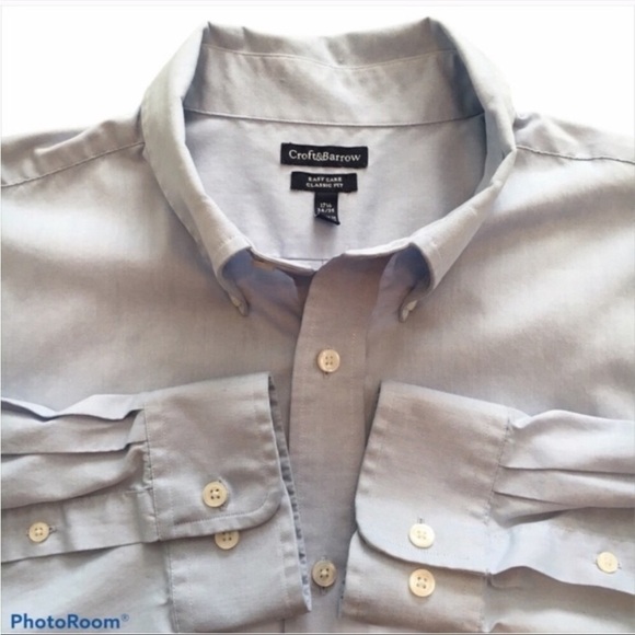 CROFT & BARROW Classic Fit Blue
Size 17 1/2 34/35 - Picture 3 of 4